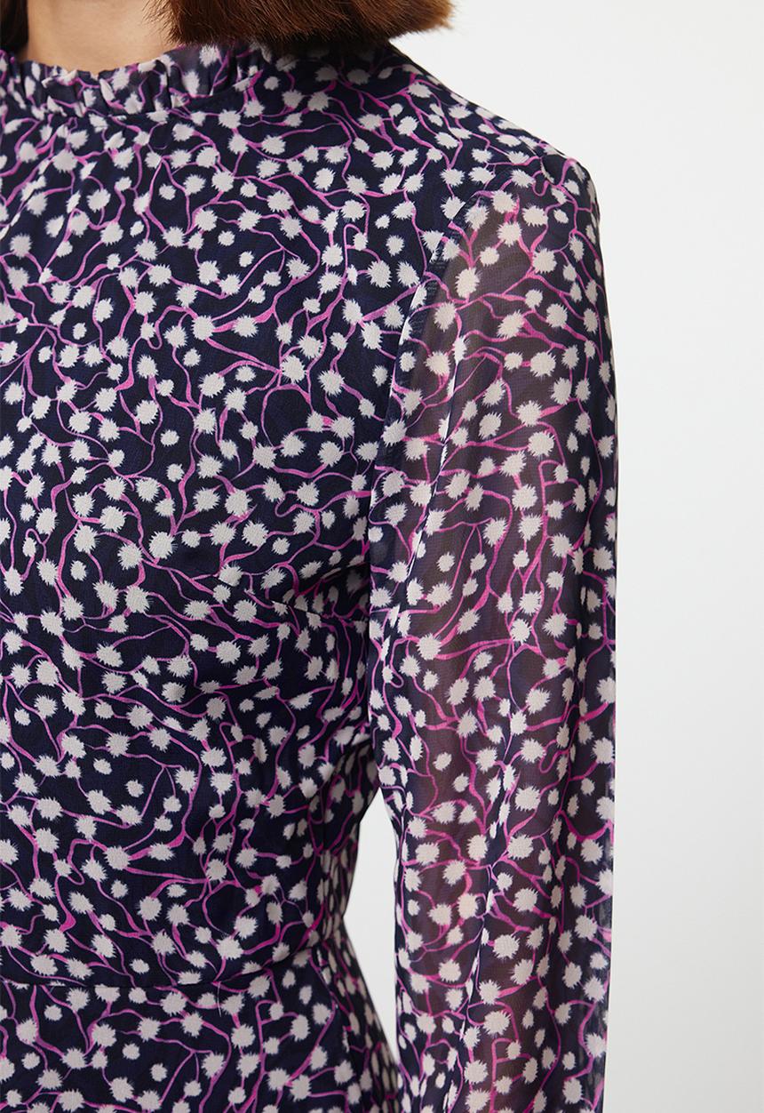 Trendyol - Purple Floral Mini Woven Dress