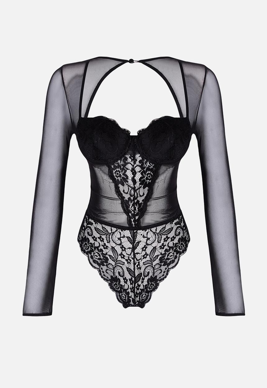 Trendyol - Black Knitted Jersey BodySuit