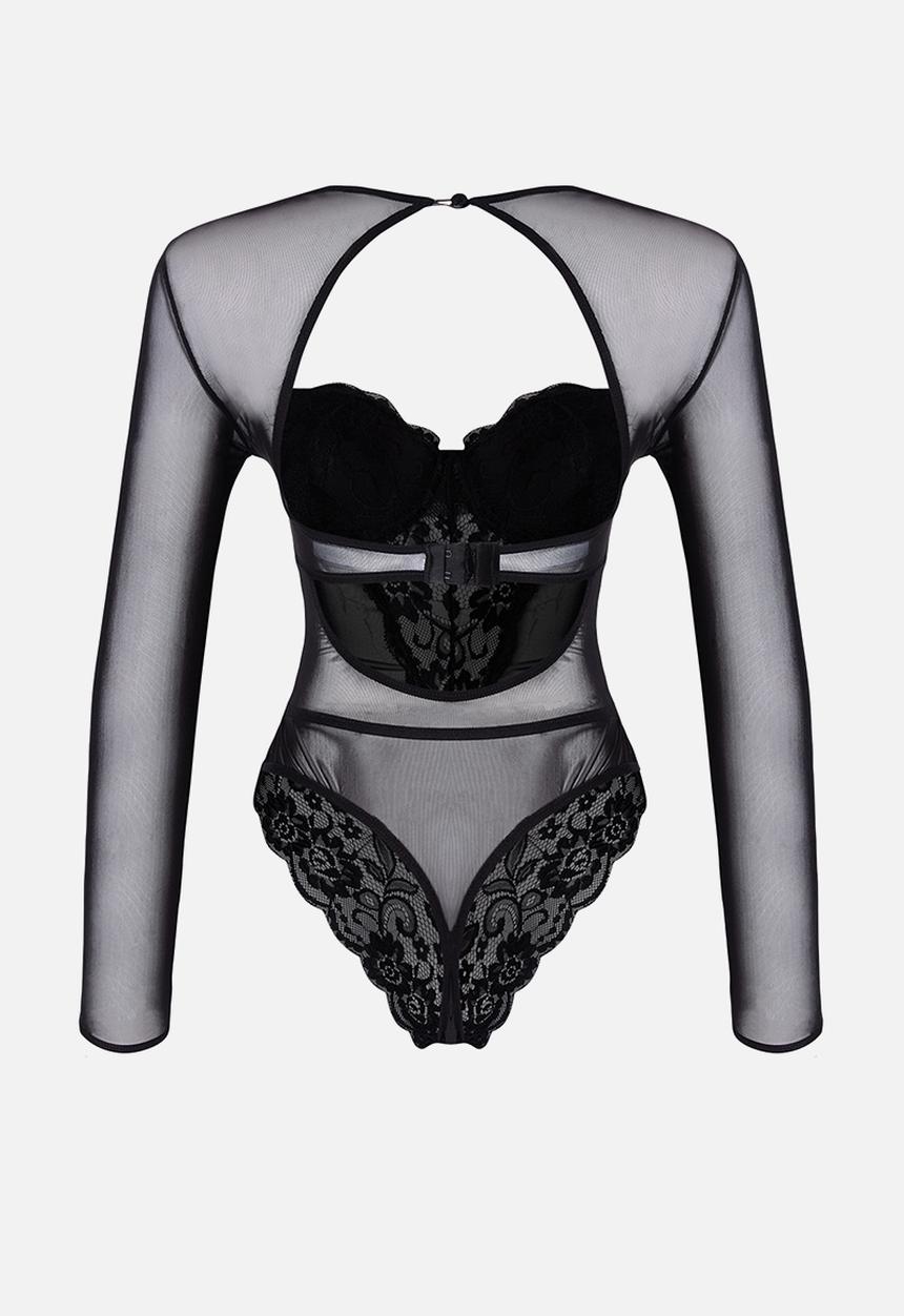 Trendyol - Black Knitted Jersey BodySuit