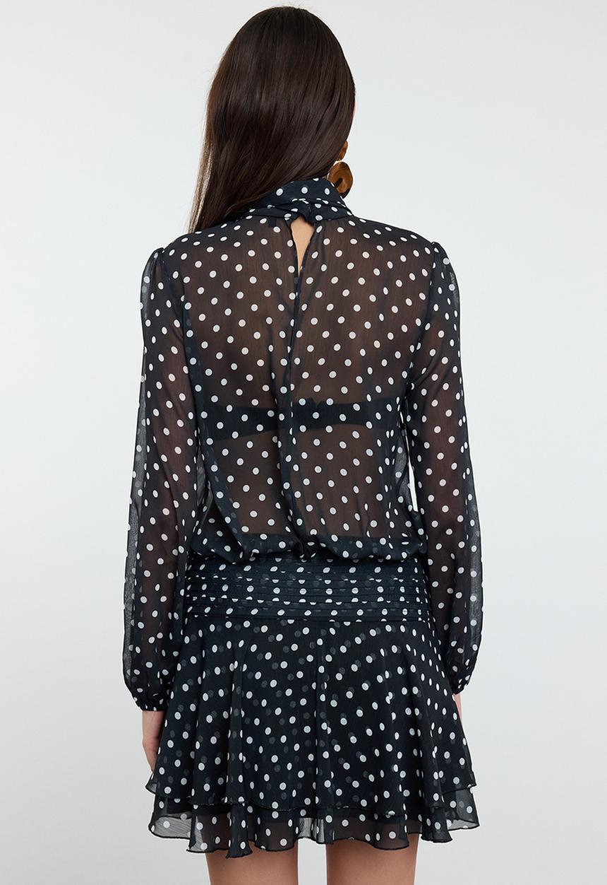 Trendyol - Polka Dot Chiffon Woven Dress