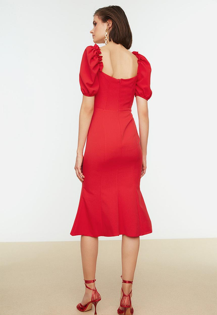 Trendyol - Red Woven Elegant Dress