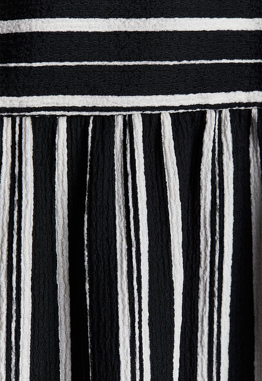 H&M - Bandeau dress - black/striped 