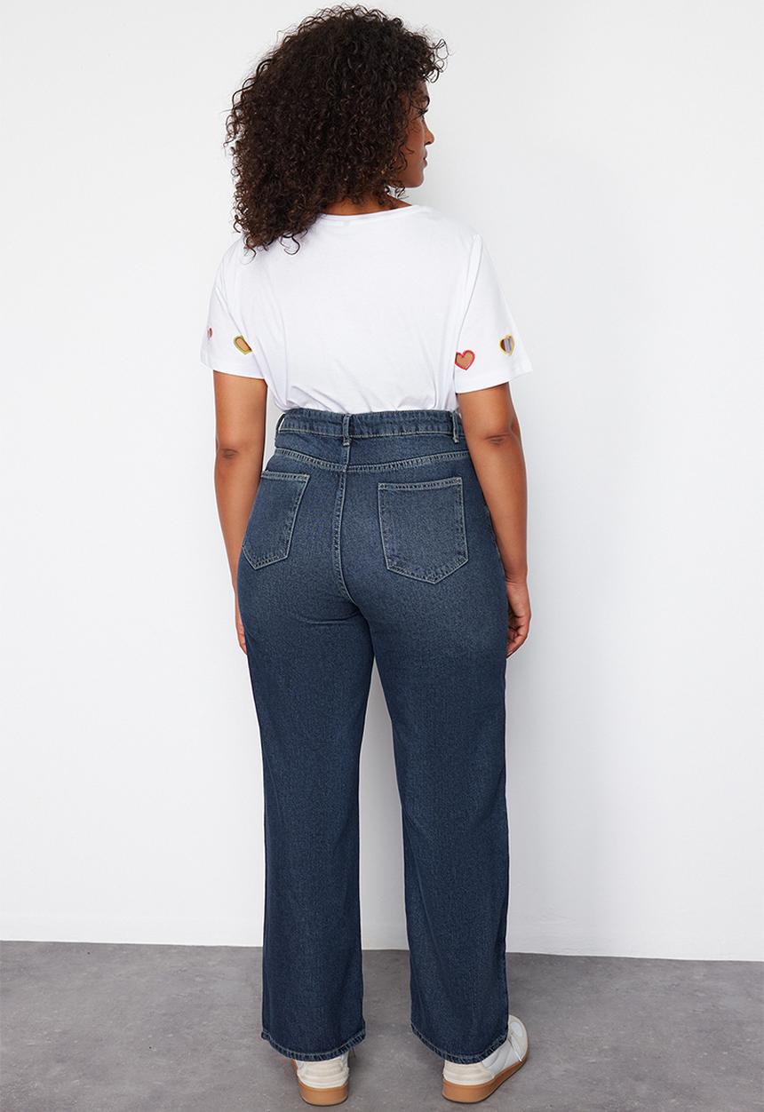Trendyol - Plus Navy blue Jeans - navy blue