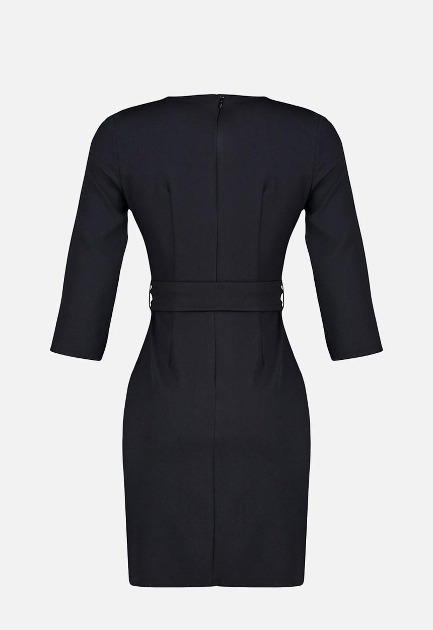 Trendyol - Black Belted Double-Breasted Woven Dress