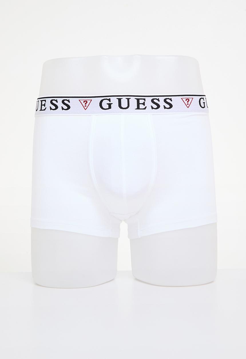 GUESS - Brian hero boxer trunk 3 pack - black & white combo