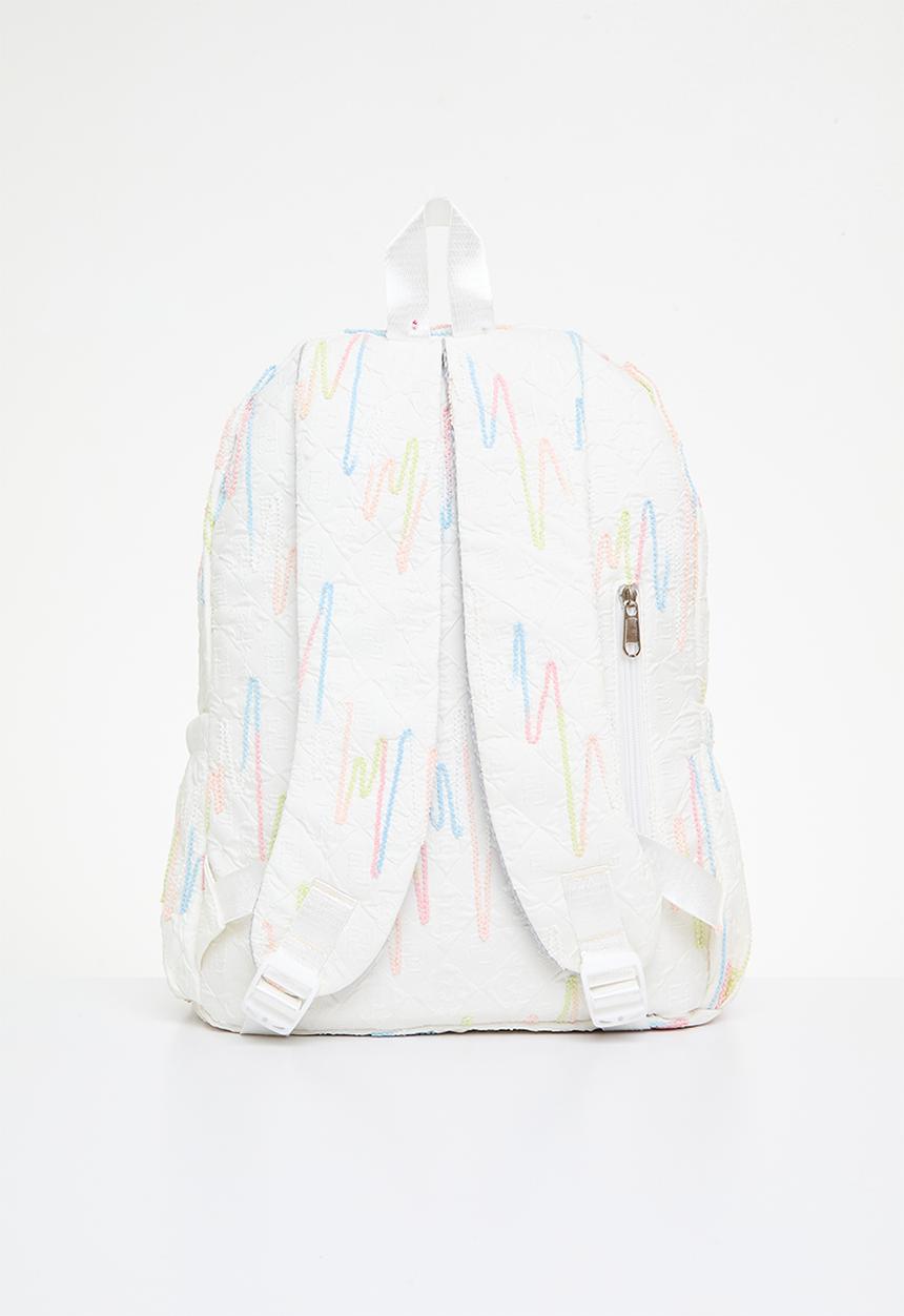 Pop Candy - Embroidered backpack - white