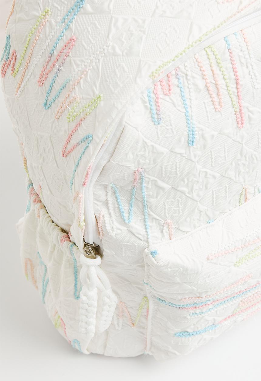 Pop Candy - Embroidered backpack - white