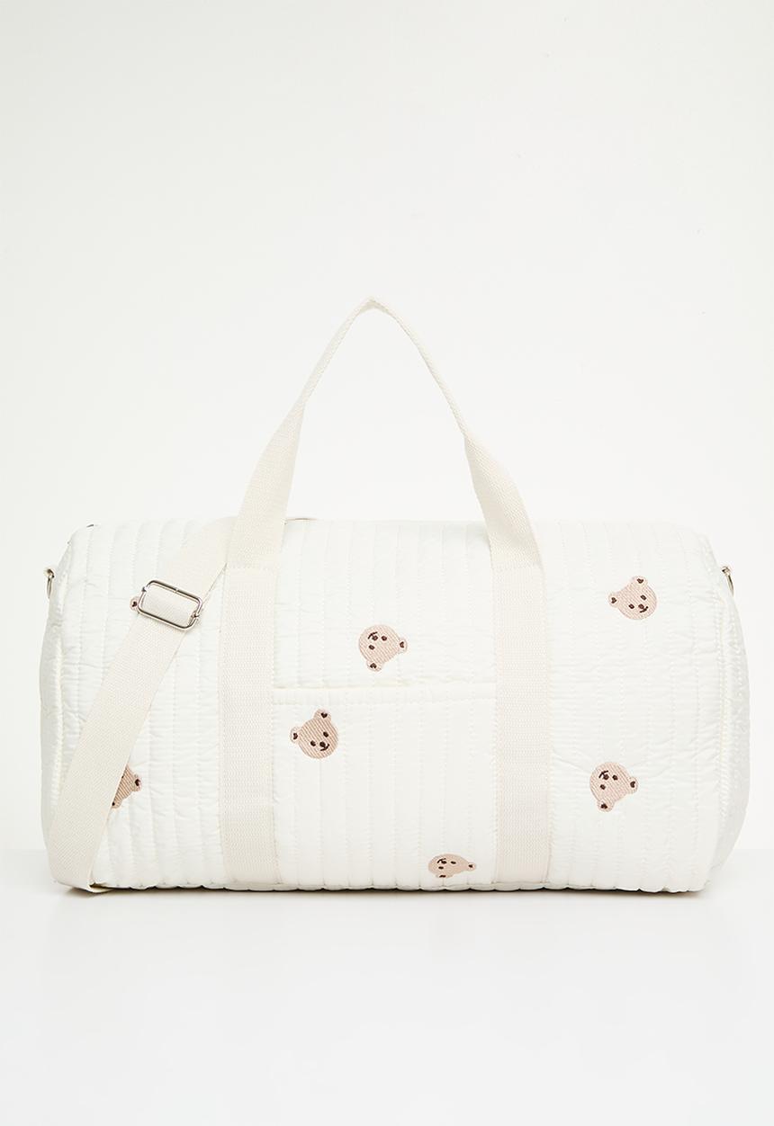 Pop Candy - Bear print diaper bag - ecru