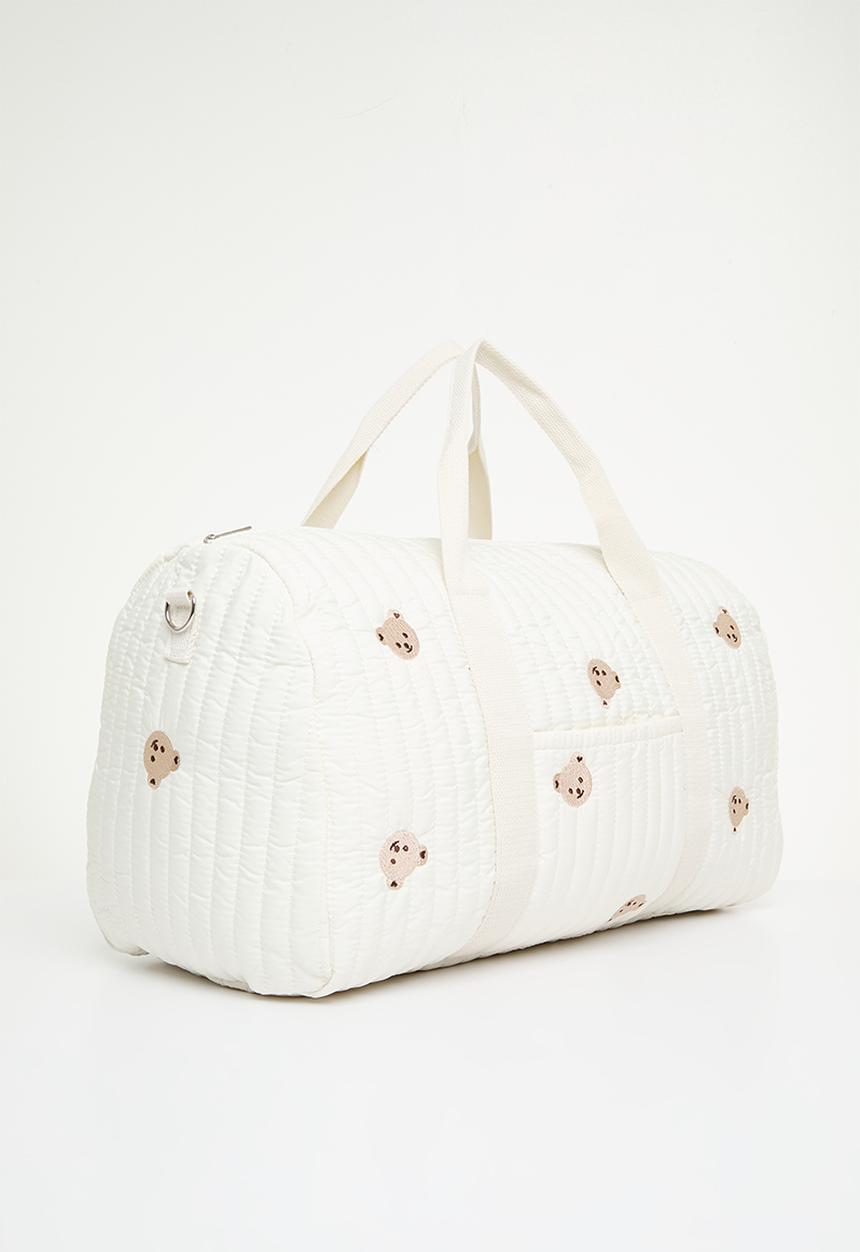 Pop Candy - Bear print diaper bag - ecru