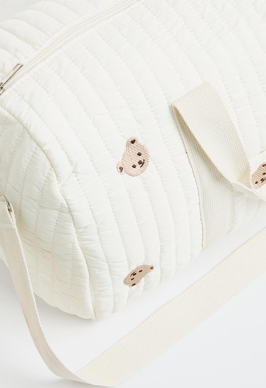 Pop Candy - Bear print diaper bag - ecru