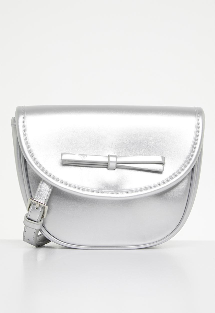Pop Candy - Ribbon décor shoulder bag - silver