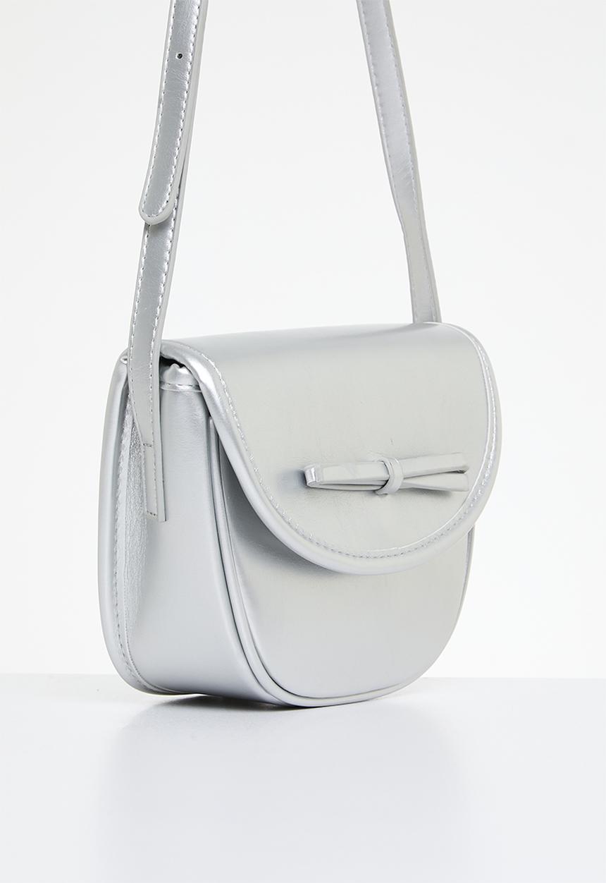 Pop Candy - Ribbon décor shoulder bag - silver