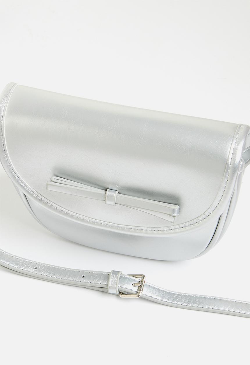 Pop Candy - Ribbon décor shoulder bag - silver