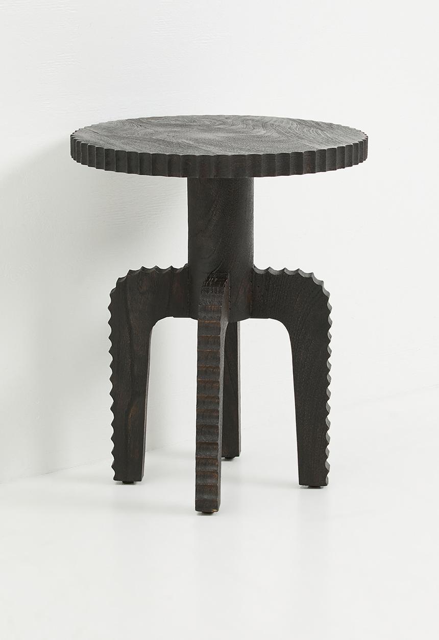 SF Collection - Glacier wooden side table - black