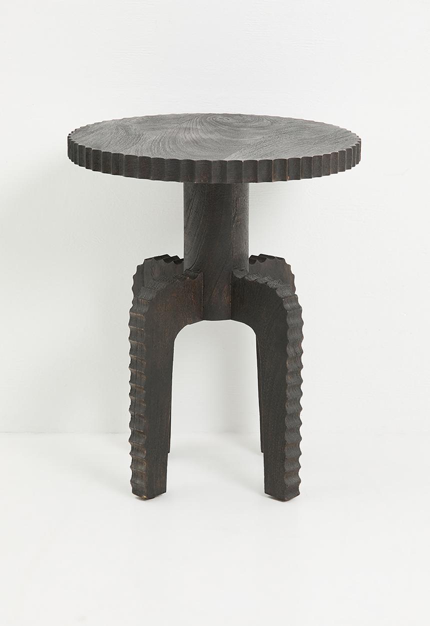 SF Collection - Glacier wooden side table - black