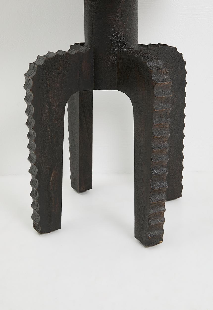 SF Collection - Glacier wooden side table - black