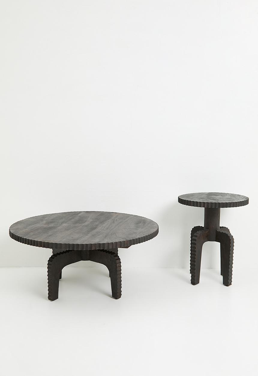 SF Collection - Glacier wooden side table - black