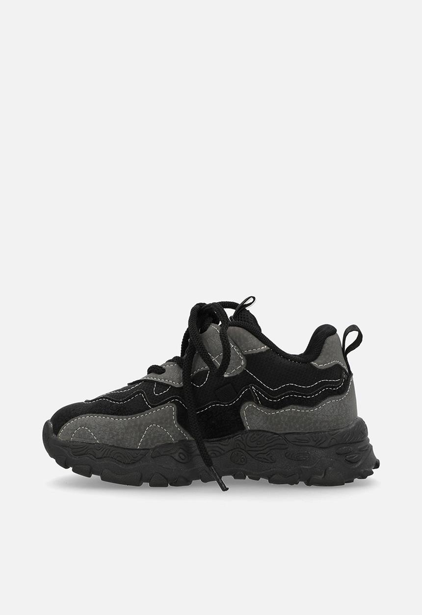 Pop Candy - Lace up & velcro sneakers - black