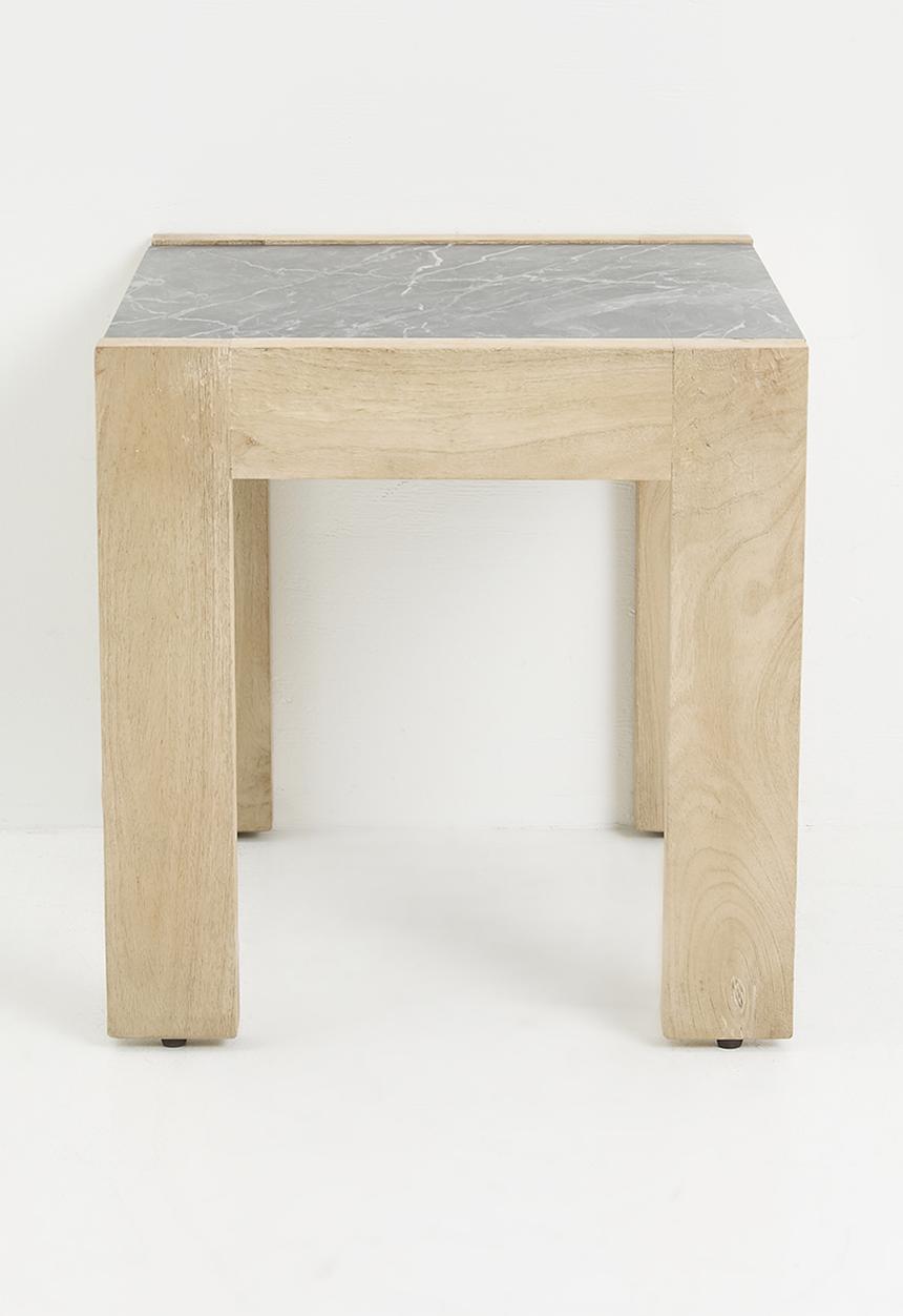Sixth Floor - Shira wood side table - black
