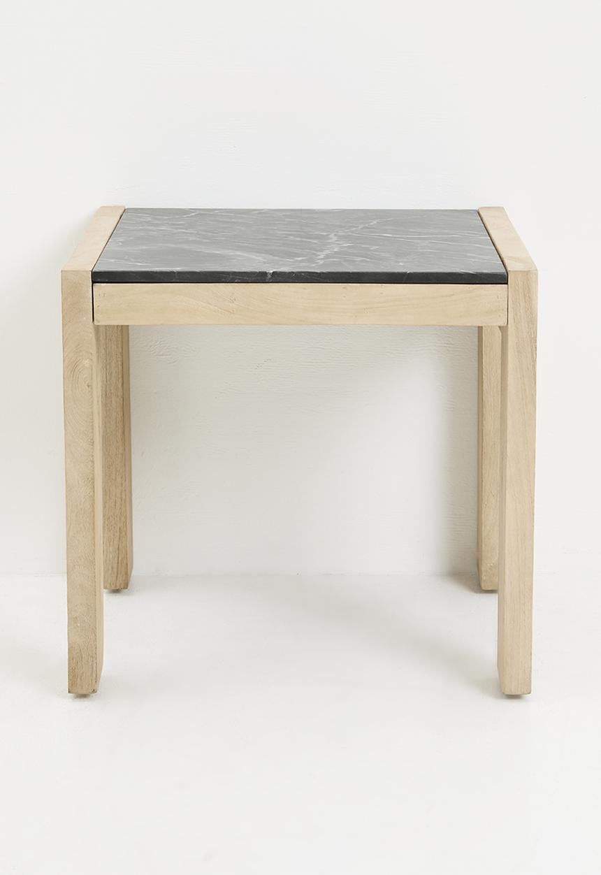 Sixth Floor - Shira wood side table - black