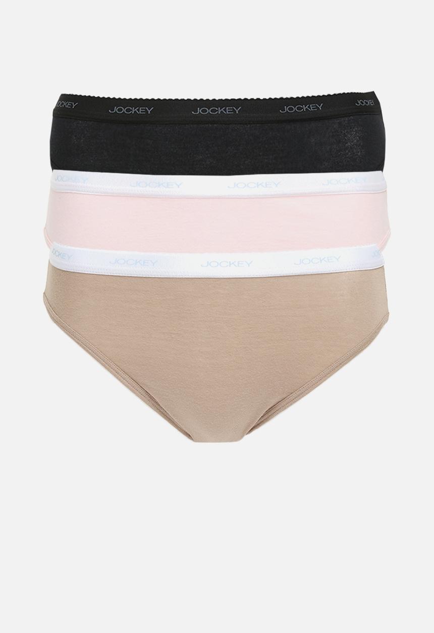 Jockey - Plus 3 pack plain french cut - multi