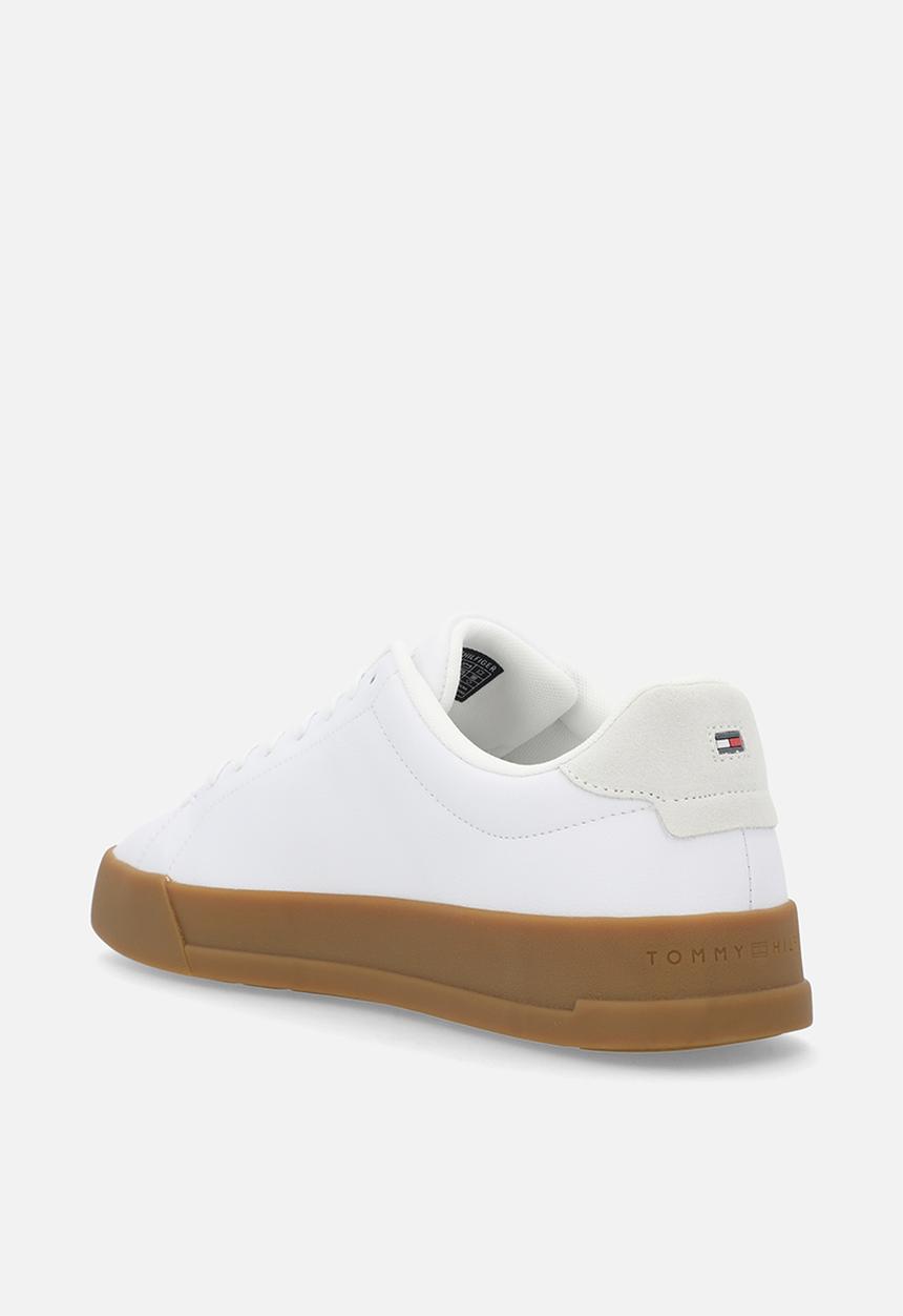 Tommy Hilfiger - Th court leather grain ess - white/gum