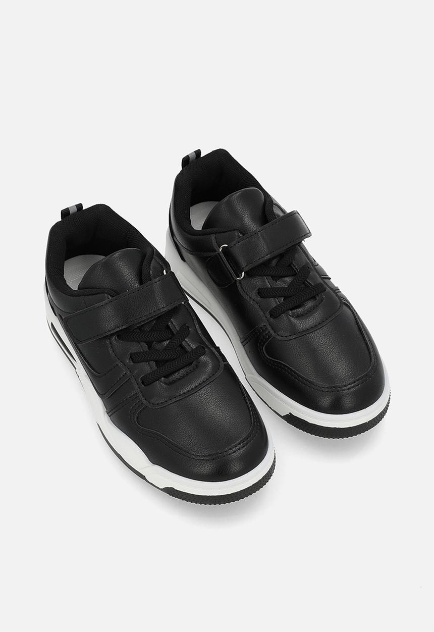 Pop Candy - Low top adjustable fastener sneakers - black/white