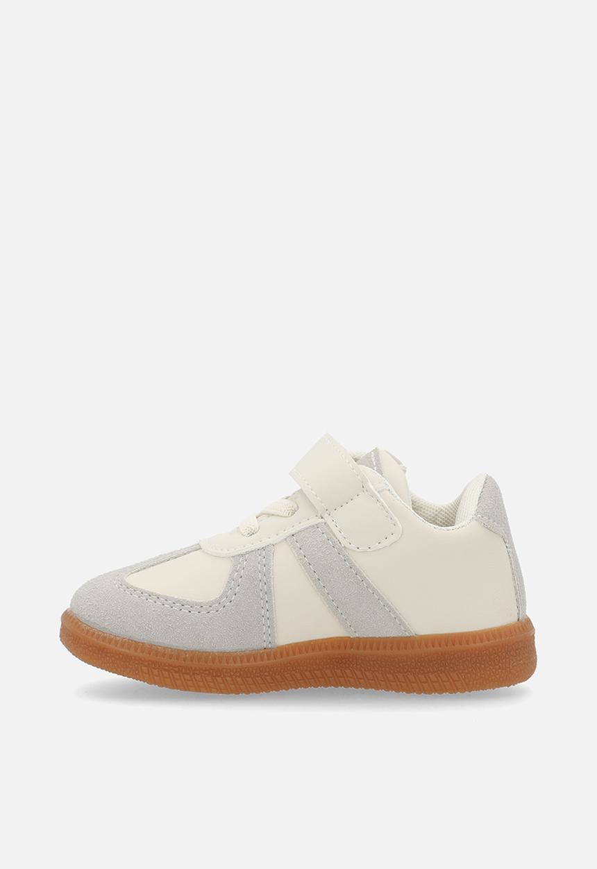 Pop Candy - Lace & velcro sneakers - white & grey