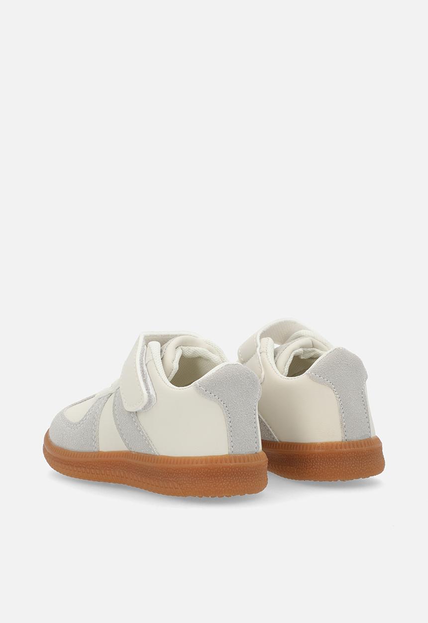 Pop Candy - Lace & velcro sneakers - white & grey