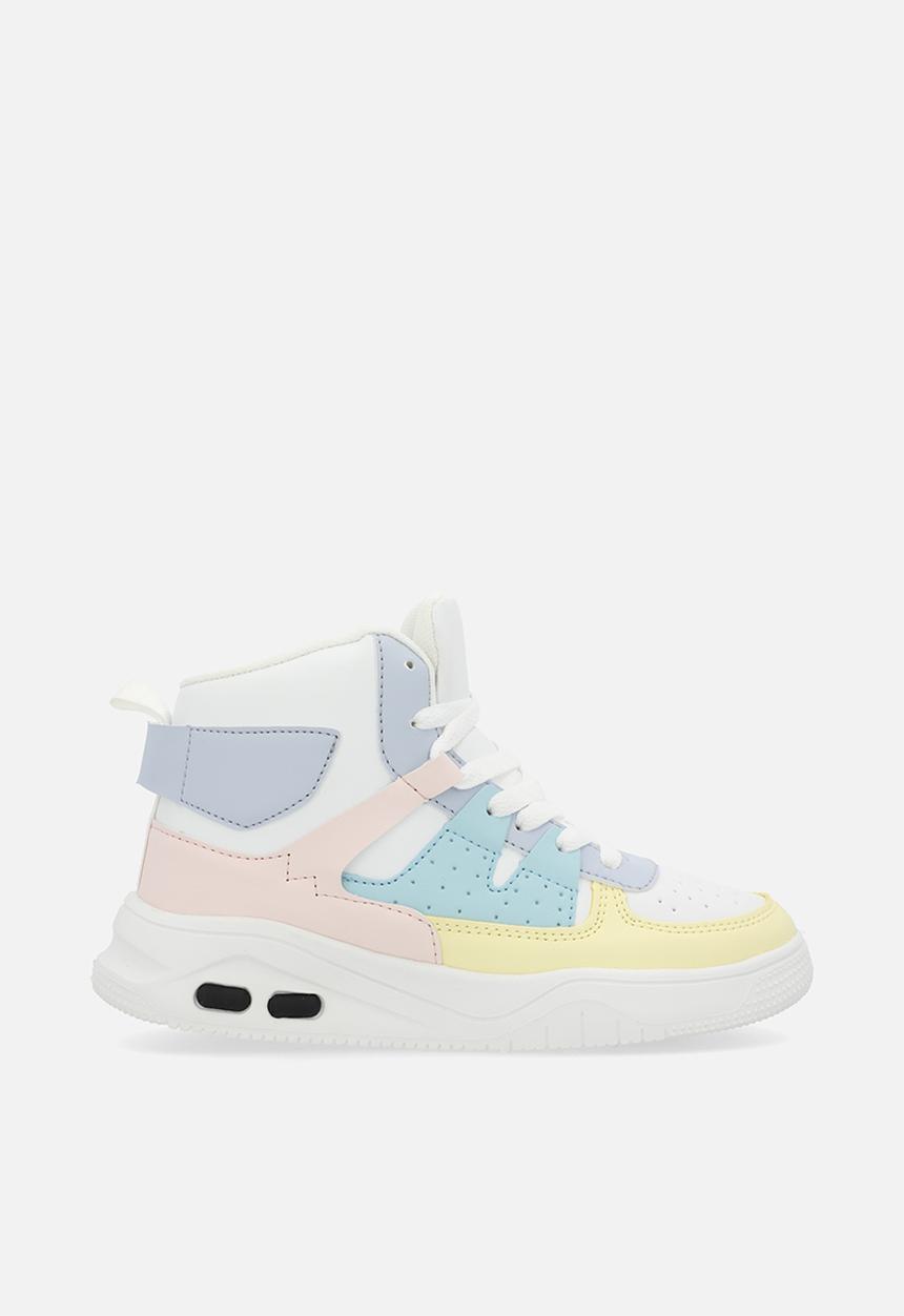 Pop Candy - Colour block lace up sneakers - multi