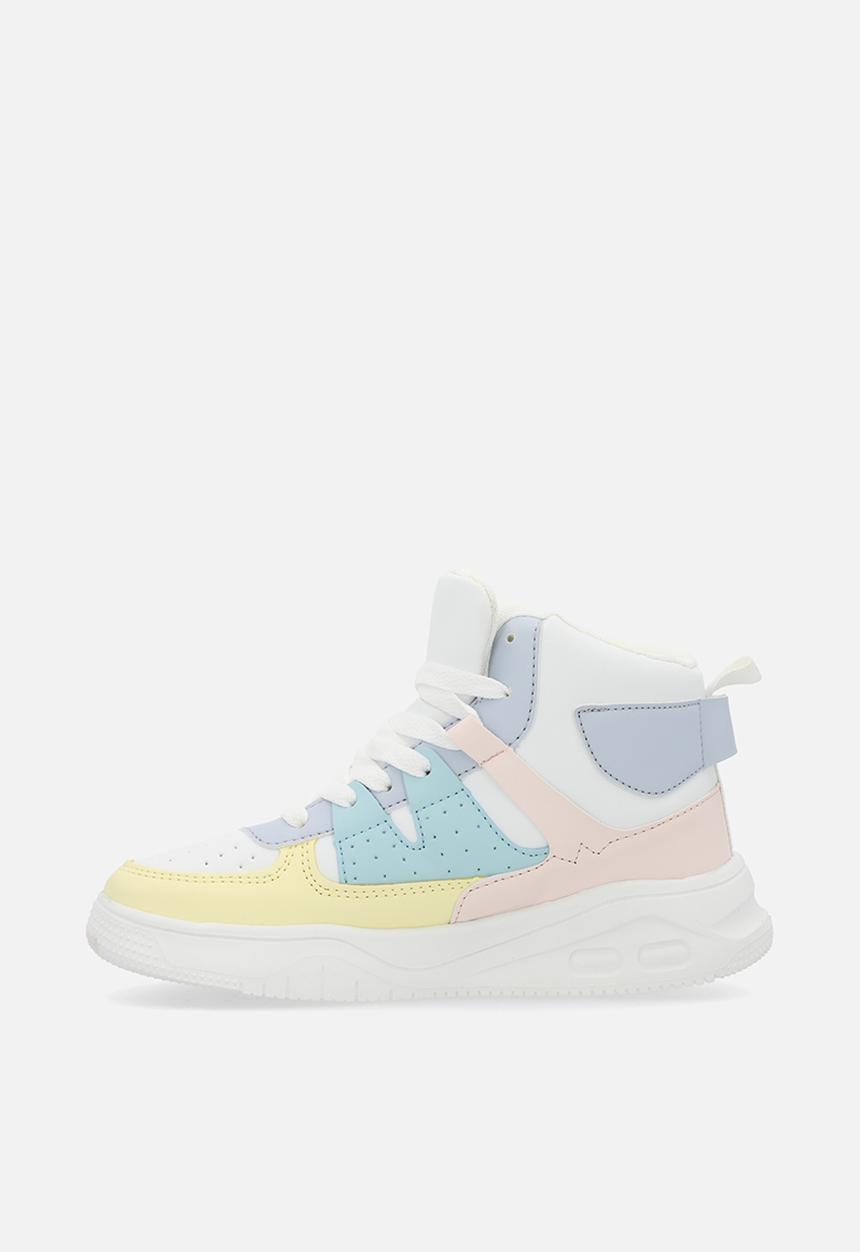 Pop Candy - Colour block lace up sneakers - multi
