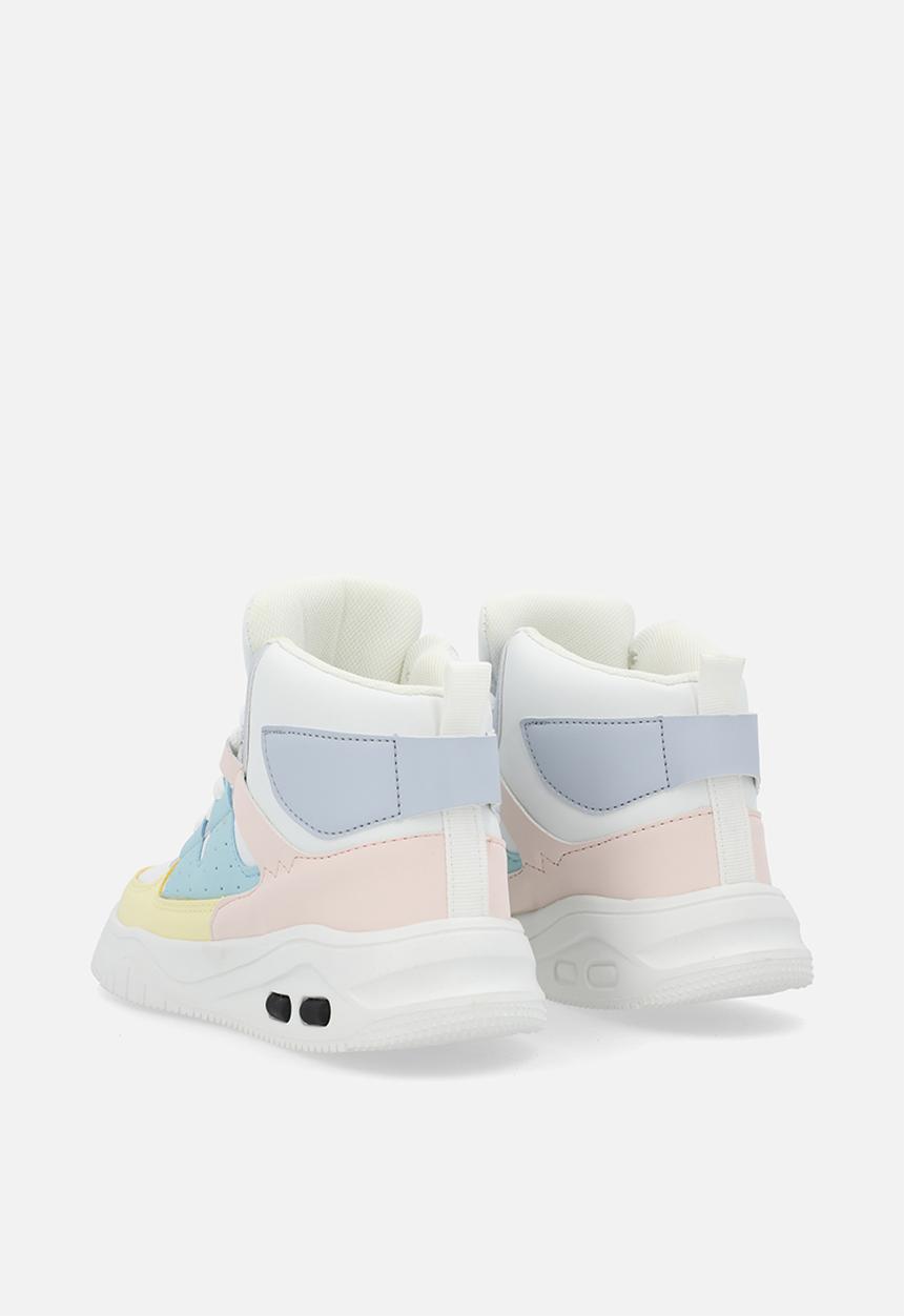Pop Candy - Colour block lace up sneakers - multi