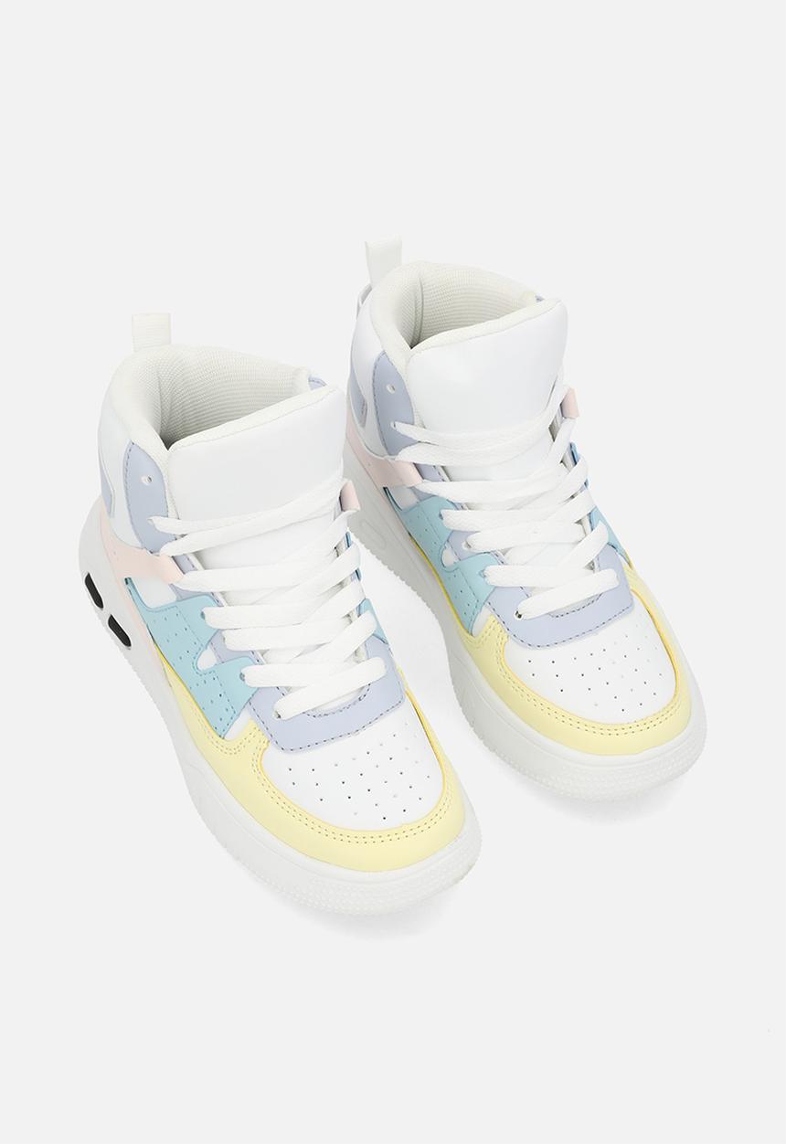 Pop Candy - Colour block lace up sneakers - multi