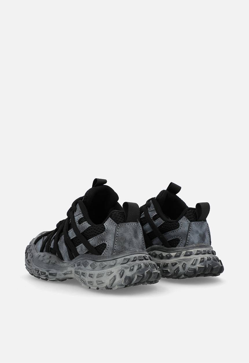 Pop Candy - Lace up sneakers - blue & black