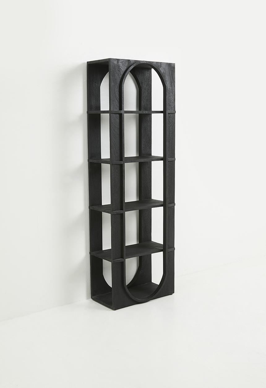 Sixth Floor - Griesha wooden shelf - black