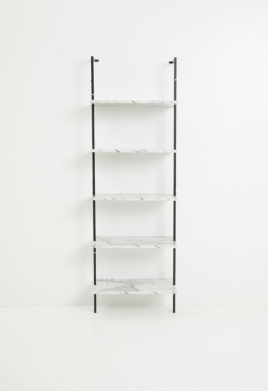 Sixth Floor - Lincoln 5 shelf unit - white marble