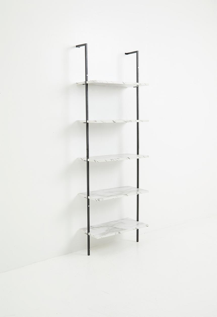 Sixth Floor - Lincoln 5 shelf unit - white marble