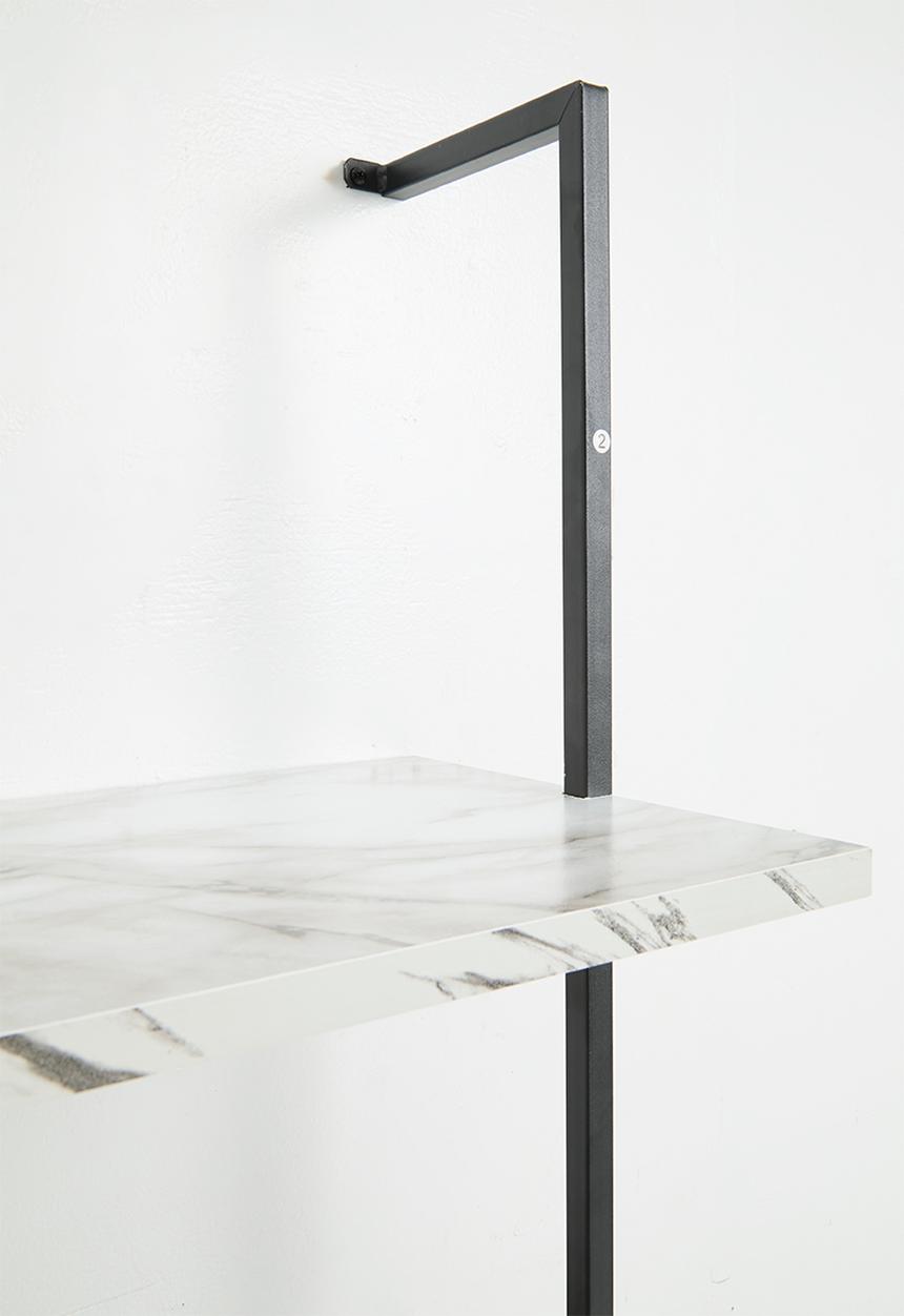 Sixth Floor - Lincoln 5 shelf unit - white marble