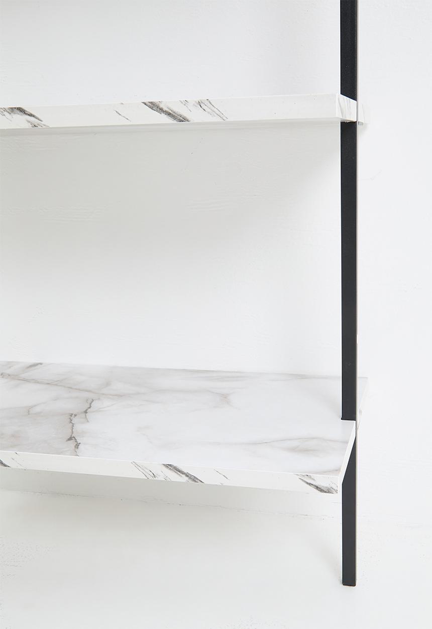 Sixth Floor - Lincoln 5 shelf unit - white marble
