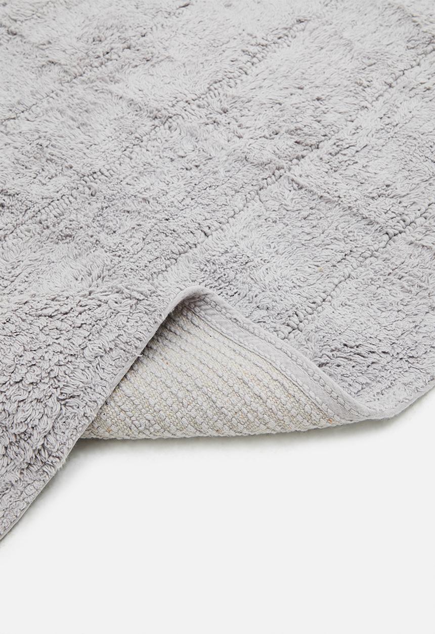 Sixth Floor - Tufted Linear Cotton Bathmat - Grey