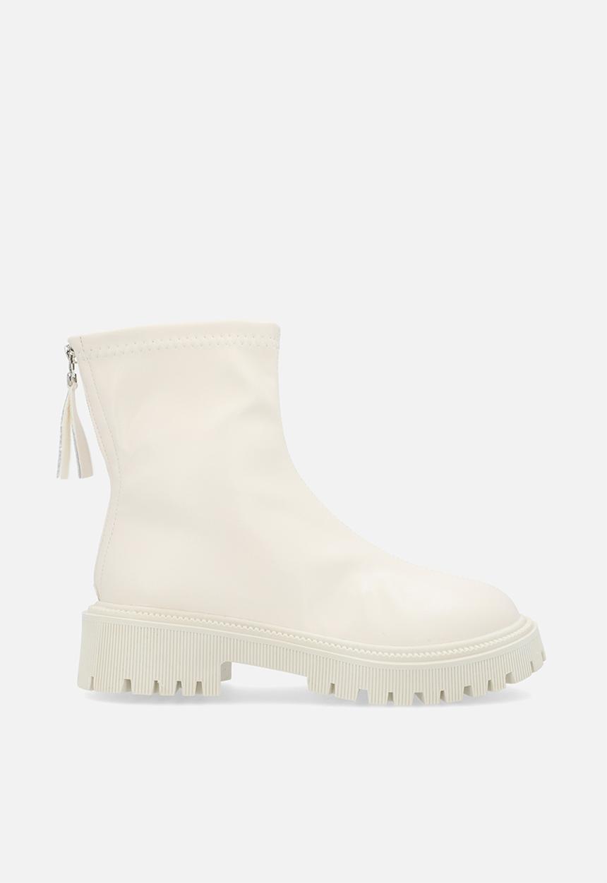 Pop Candy - Chunky sole ankle  boot - off white