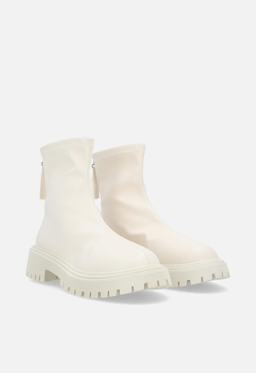 Pop Candy - Chunky sole ankle  boot - off white