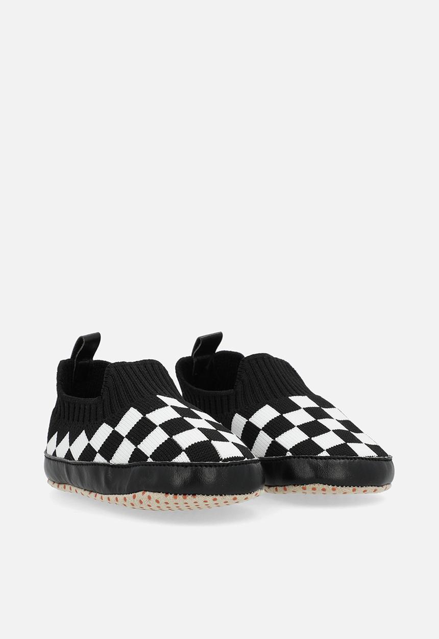 Pop Candy - Checker board slip on sneakers - black & white