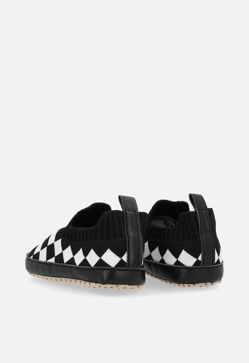 Pop Candy - Checker board slip on sneakers - black & white