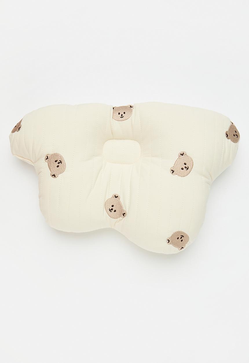 Pop Candy - Bear print baby pillow - ecru