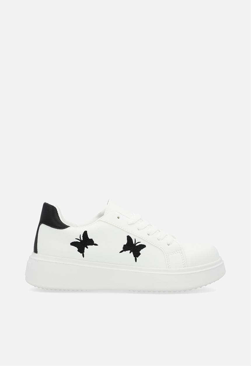 Pop Candy - Lace up sneakers - black & white