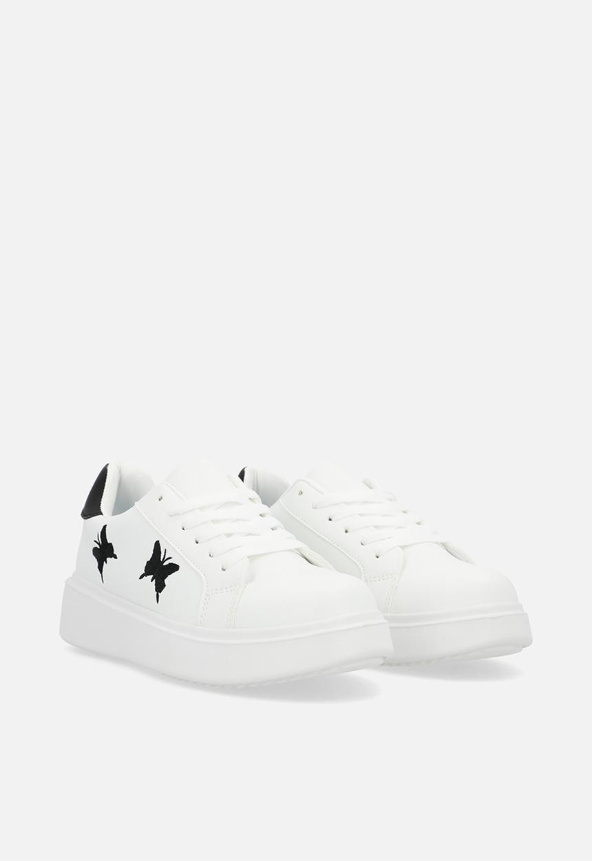 Pop Candy - Lace up sneakers - black & white