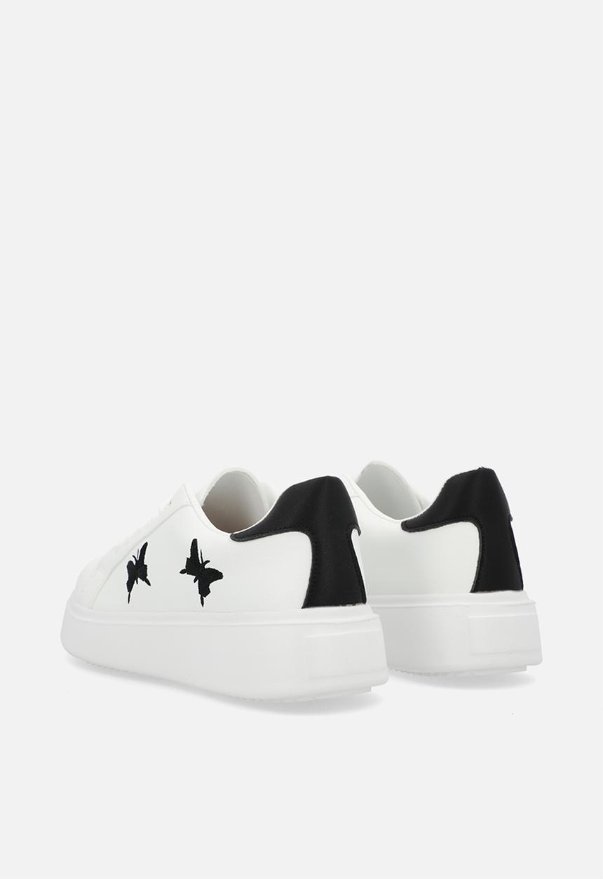 Pop Candy - Lace up sneakers - black & white
