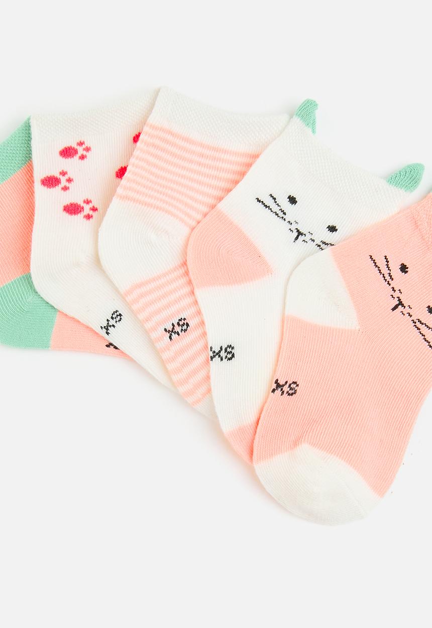 Pop Candy - 5 Pack sock set - pink & white
