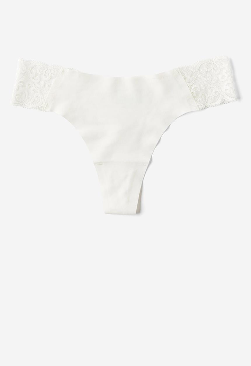 Cotton On - Party Pants Seamless G-String Brief 3 Pack - Black/Cream/Frappe